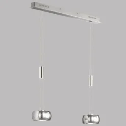 Luminaires Fischer & Honsel Suspension Fischer & Honsel Colette LED Nickel mat, 2 lumières* Suspensions