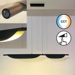 Luminaires Fischer & Honsel Suspension Fischer & Honsel Skal LED Noir, 1 lumière* Éclairage Led