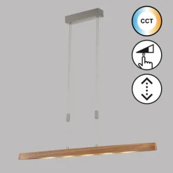 Luminaires Fischer & Honsel Suspension Fischer & Honsel SHINEWOOD LED Nickel mat, 5 lumières* Suspensions