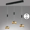 Lampes Dorées-Luminaires Fischer & Honsel Suspension Fischer & Honsel Colette LED Noir, 3 lumières