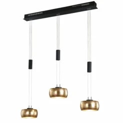 Lampes Dorées-Luminaires Fischer & Honsel Suspension Fischer & Honsel Colette LED Noir, 3 lumières