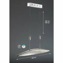 Luminaires Fischer & Honsel Suspension Fischer SHINE LED Nickel mat, 5 lumières