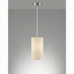 Lampes En Tissu-Luminaires Fischer & Honsel Suspension Fischer-Honsel Thor Nickel mat, 1 lumière