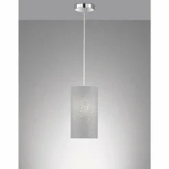 Lampes En Tissu-Luminaires Fischer & Honsel Suspension Fischer-Honsel Thor Chrome, 1 lumière