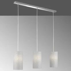 Lampes En Tissu-Luminaires Fischer & Honsel Suspension Fischer-Honsel Thor Chrome, 3 lumières