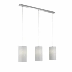 Lampes En Tissu-Luminaires Fischer & Honsel Suspension Fischer-Honsel Thor Chrome, 3 lumières