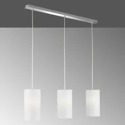Lampes En Tissu-Luminaires Fischer & Honsel Suspension Fischer-Honsel Thor Chrome, 3 lumières