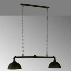Lampes Dorées-Luminaires Fischer & Honsel Suspension Fischer-Honsel Leitung Noir, 2 lumières