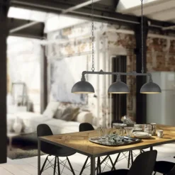 Lampes Dorées-Luminaires Fischer & Honsel Suspension Fischer-Honsel Leitung Noir, 3 lumières