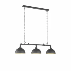 Lampes Dorées-Luminaires Fischer & Honsel Suspension Fischer-Honsel Leitung Noir, 3 lumières