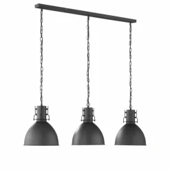 Lampes Industrielles-Luminaires Fischer & Honsel Suspension Fischer-Honsel London Noir, 3 lumières