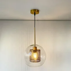 Luminaires Fischer & Honsel Suspension Fischer-Honsel Jura Bronze, 1 lumière