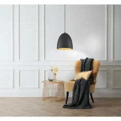 Lampes Dorées-Luminaires Fischer & Honsel Suspension Fischer-Honsel Mylon Noir, 1 lumière