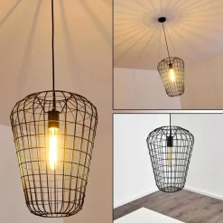 Lampes Vintages & Rétros-hofstein Suspension Flambeau Noir, 1 lumière