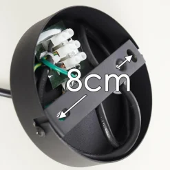 Lampes Vintages & Rétros-hofstein Suspension Flambeau Noir, 1 lumière