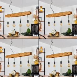 Lampes Vintages & Rétros-hofstein Suspension Flande Noir, 4 lumières