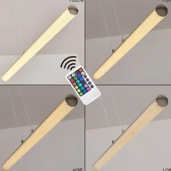 hofstein Suspension Flaut LED Chrome, 1 lumière, Télécommandes, Changeur de couleurs* Suspensions