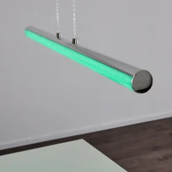 hofstein Suspension Flaut LED Chrome, 1 lumière, Télécommandes, Changeur de couleurs* Suspensions