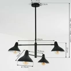 hofstein Suspension Fort Noir, 4 lumières* Suspensions
