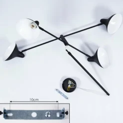 hofstein Suspension Fort Noir, 4 lumières* Suspensions