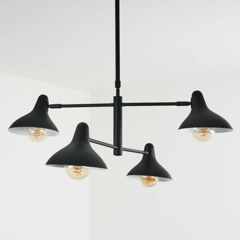 hofstein Suspension Fort Noir, 4 lumières* Suspensions