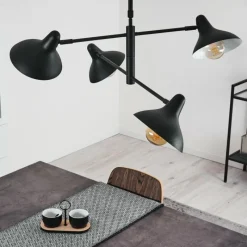 hofstein Suspension Fort Noir, 4 lumières* Suspensions