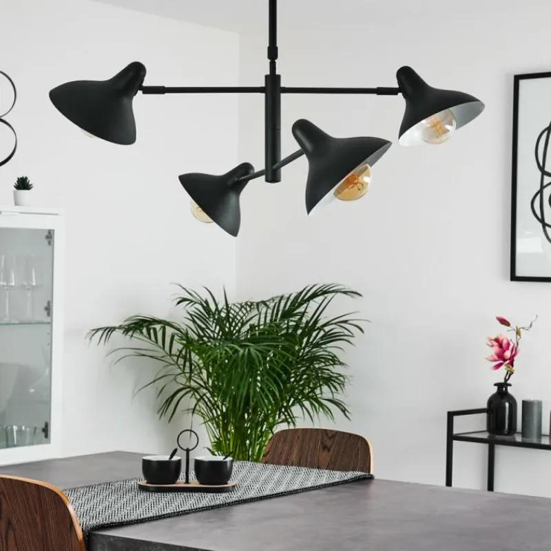 hofstein Suspension Fort Noir, 4 lumières* Suspensions