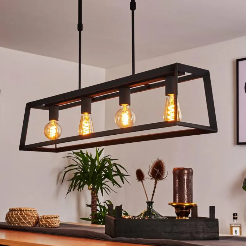 hofstein Suspension Foss Noir, 4 lumières