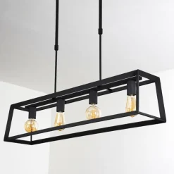 hofstein Suspension Foss Noir, 4 lumières