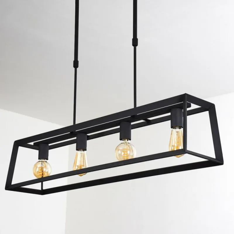 hofstein Suspension Foss Noir, 4 lumières