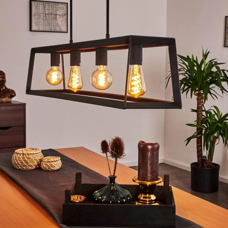 hofstein Suspension Foss Noir, 4 lumières