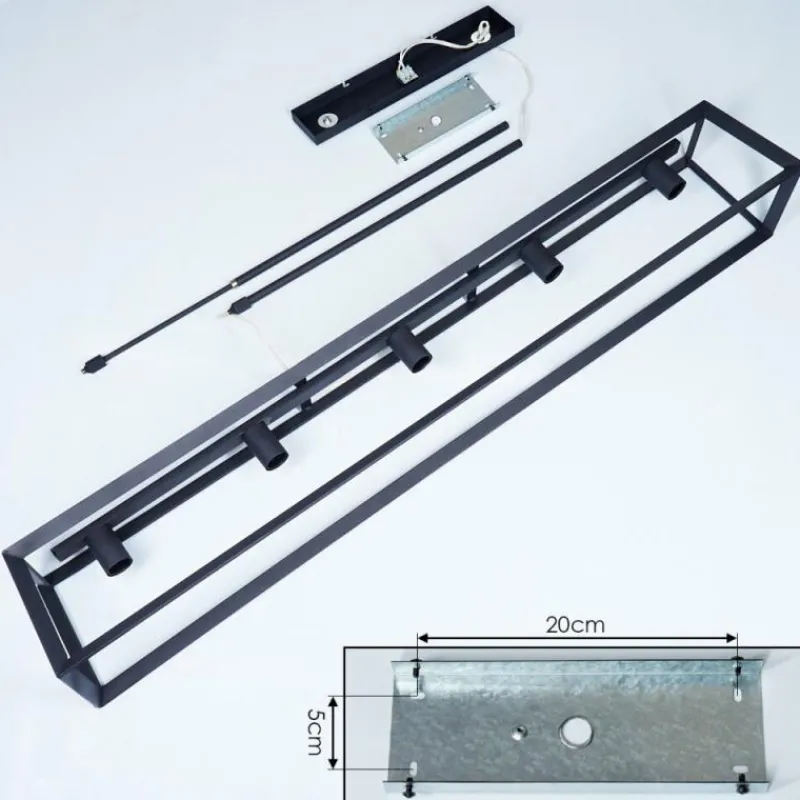 hofstein Suspension Foss Noir, 5 lumières