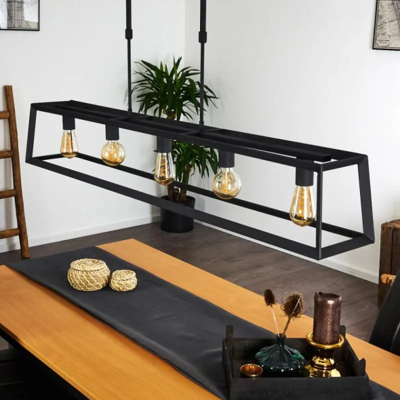 hofstein Suspension Foss Noir, 5 lumières