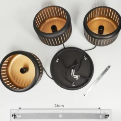 hofstein Suspension Fournie Noir, 3 lumières* Suspensions