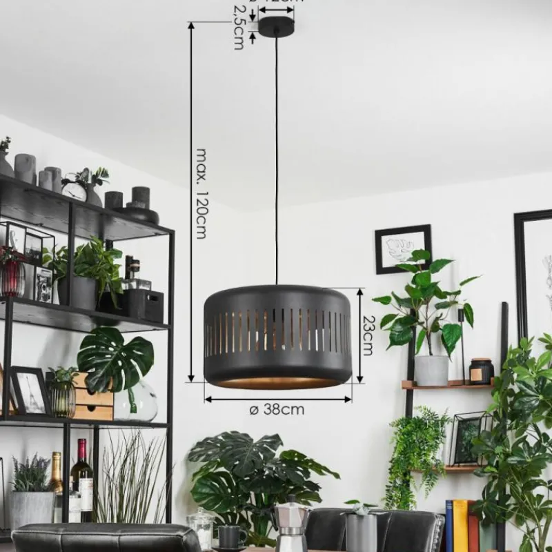 hofstein Suspension Fournie Noir, 1 lumière* Suspensions