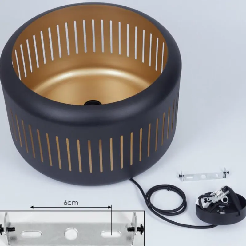 hofstein Suspension Fournie Noir, 1 lumière* Suspensions