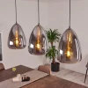 Suspension Verre Fumé-hofstein Suspension Francisco Argent Oxydé, 3 lumières
