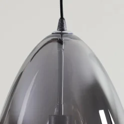 Suspension Verre Fumé-hofstein Suspension Francisco Argent Oxydé, 3 lumières