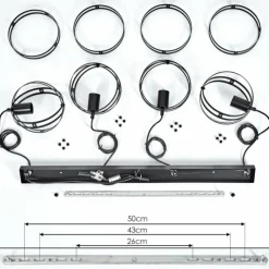Lampes Industrielles-hofstein Suspension Freguesia Noir, 4 lumières