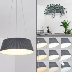 hofstein Suspension Fremont LED Gris, 1 lumière, Télécommandes