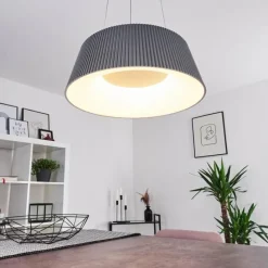 hofstein Suspension Fremont LED Gris, 1 lumière, Télécommandes