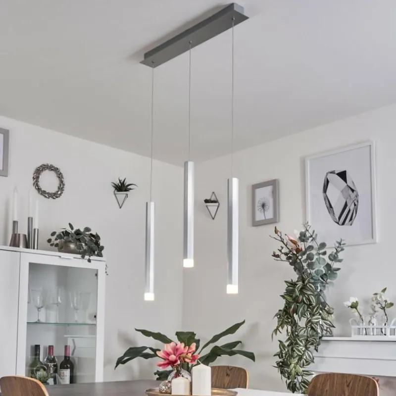 hofstein Suspension Freshwater LED Aluminium, 3 lumières