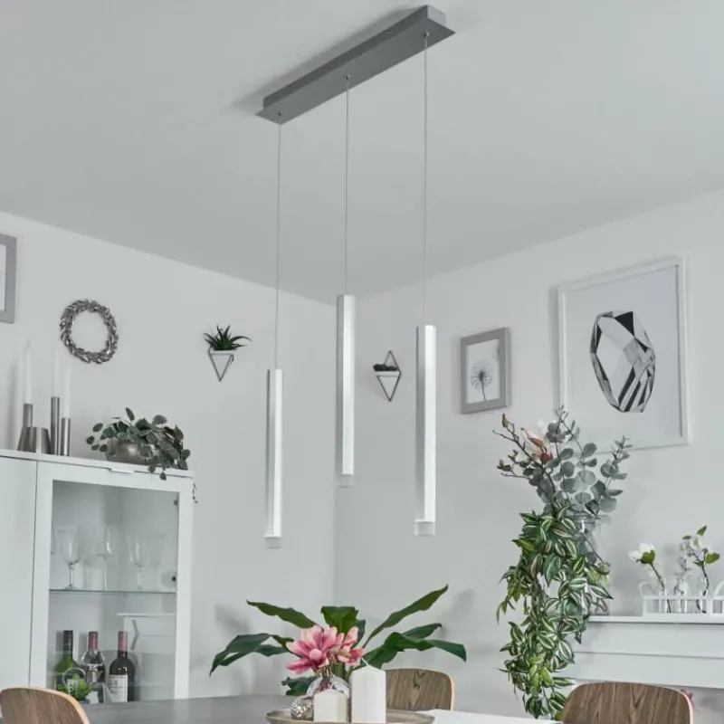 hofstein Suspension Freshwater LED Aluminium, 3 lumières