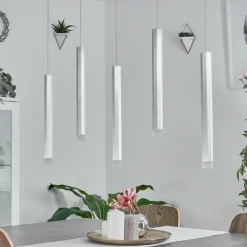 hofstein Suspension Freshwater LED Aluminium, 5 lumières