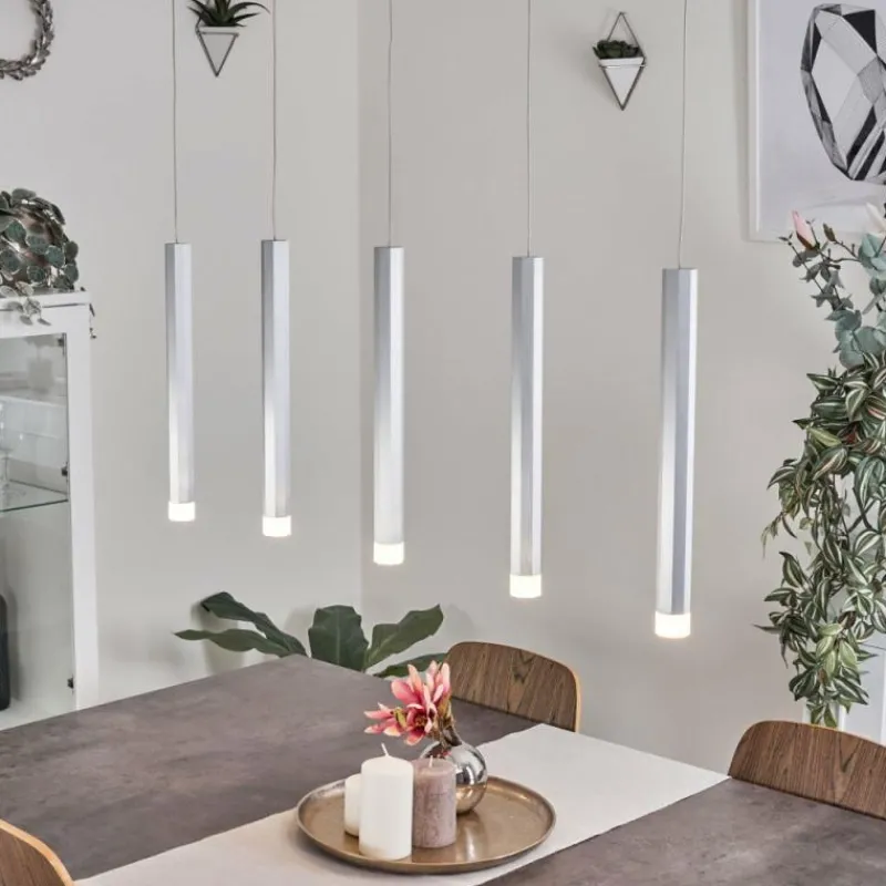 hofstein Suspension Freshwater LED Aluminium, 5 lumières