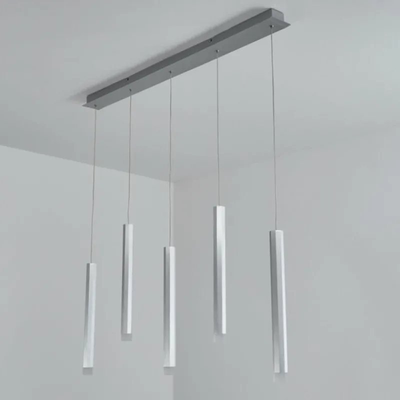 hofstein Suspension Freshwater LED Aluminium, 5 lumières