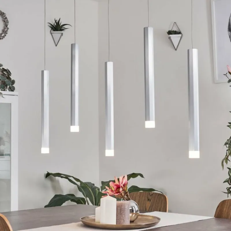 hofstein Suspension Freshwater LED Aluminium, 5 lumières