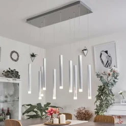 hofstein Suspension Freshwater LED Aluminium, 10 lumières