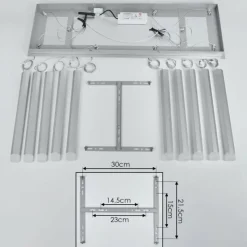 hofstein Suspension Freshwater LED Aluminium, 10 lumières