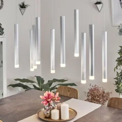 hofstein Suspension Freshwater LED Aluminium, 10 lumières